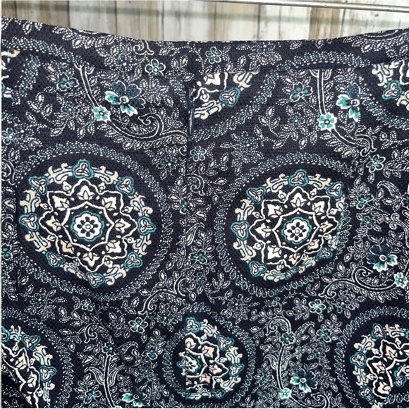 Loft Blue Floral Geometric Pencil Skirt - Picture 5 of 6